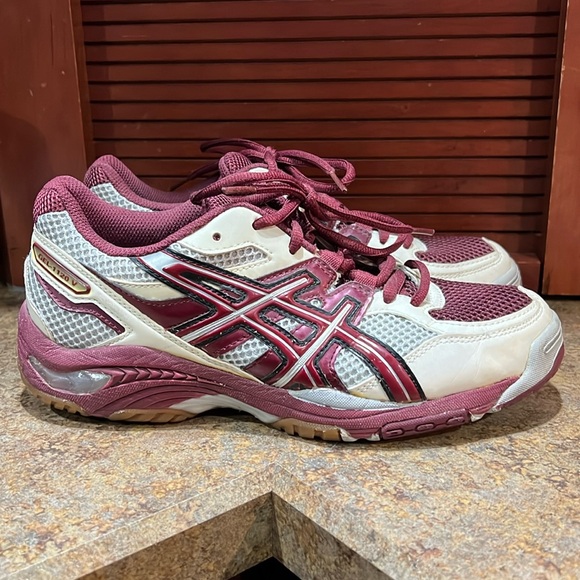 ASICS Gel 1120 Volleyball Shoes Pearl Maroon Sz 7 - Picture 1 of 7